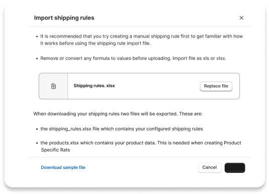 Bulk Add or Update Shipping Rules via Import Tool