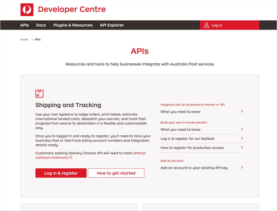 Set Up Australia Post eParcel Rates