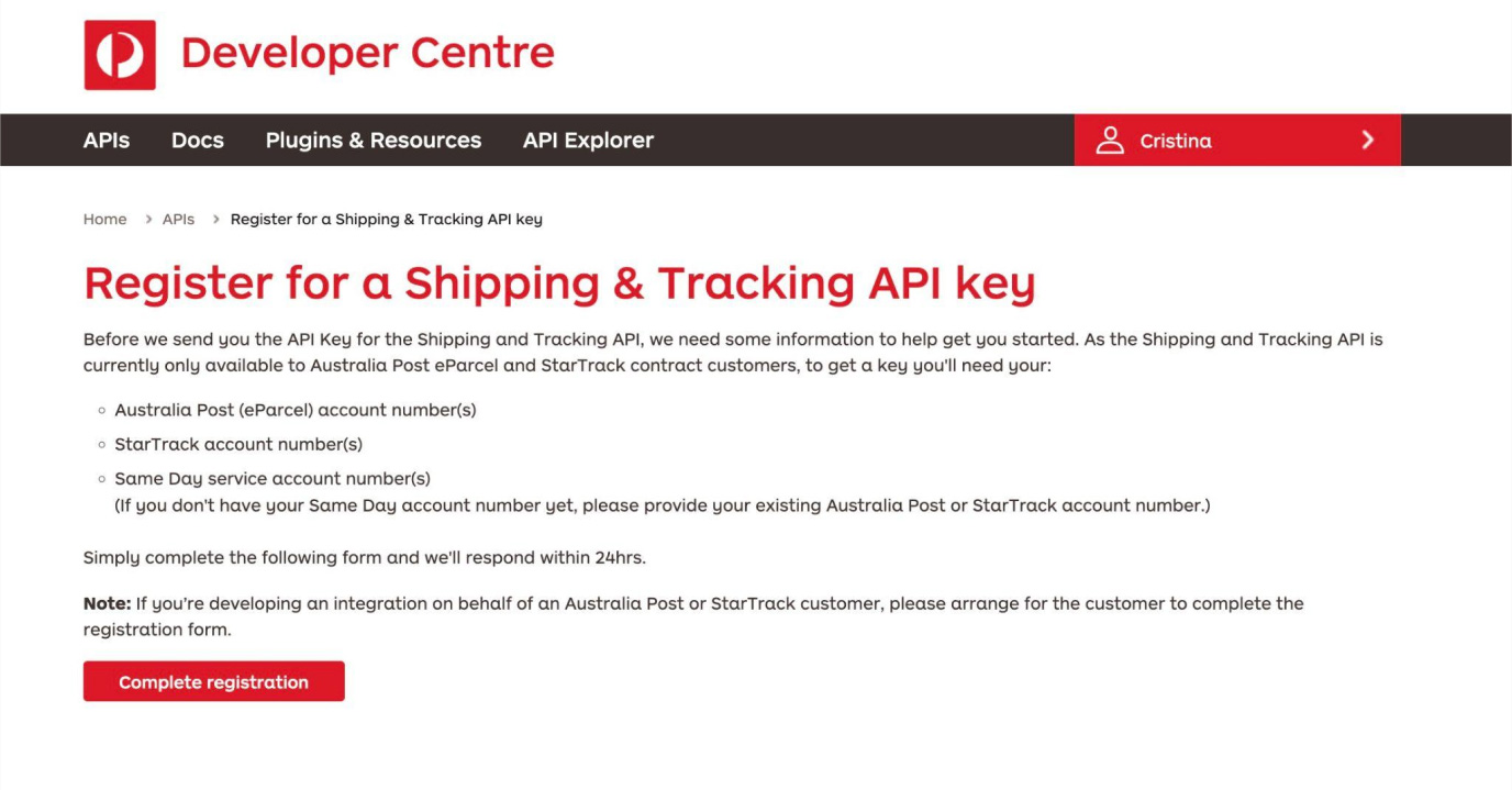 Set Up Australia Post eParcel Rates