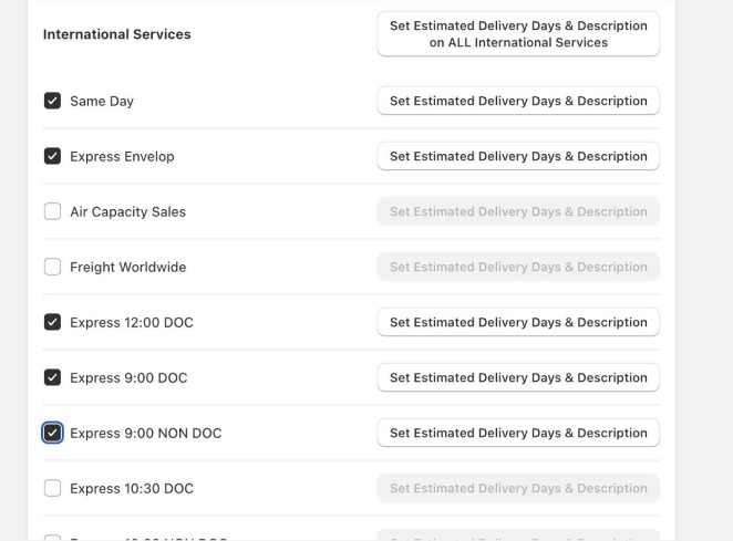 Set Up DHL Express rates