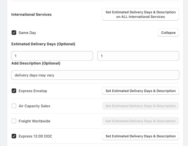 Set Up DHL Express rates