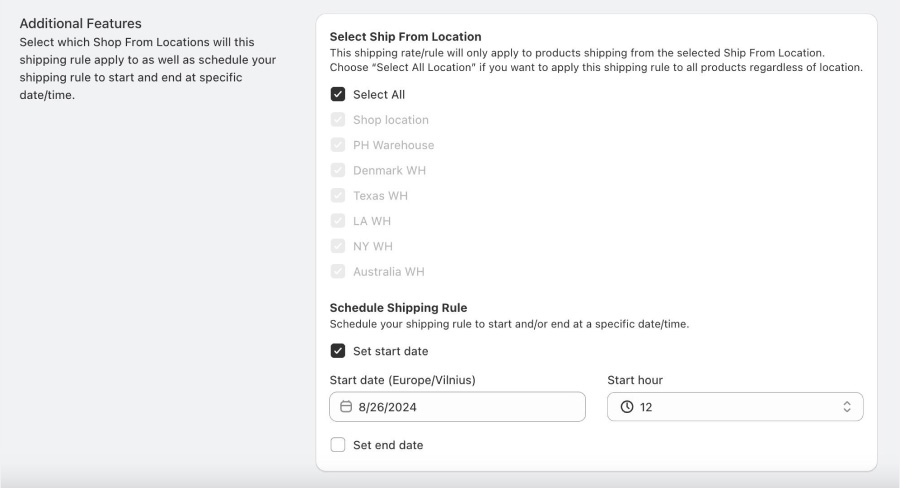 Set Up Sendle Rates