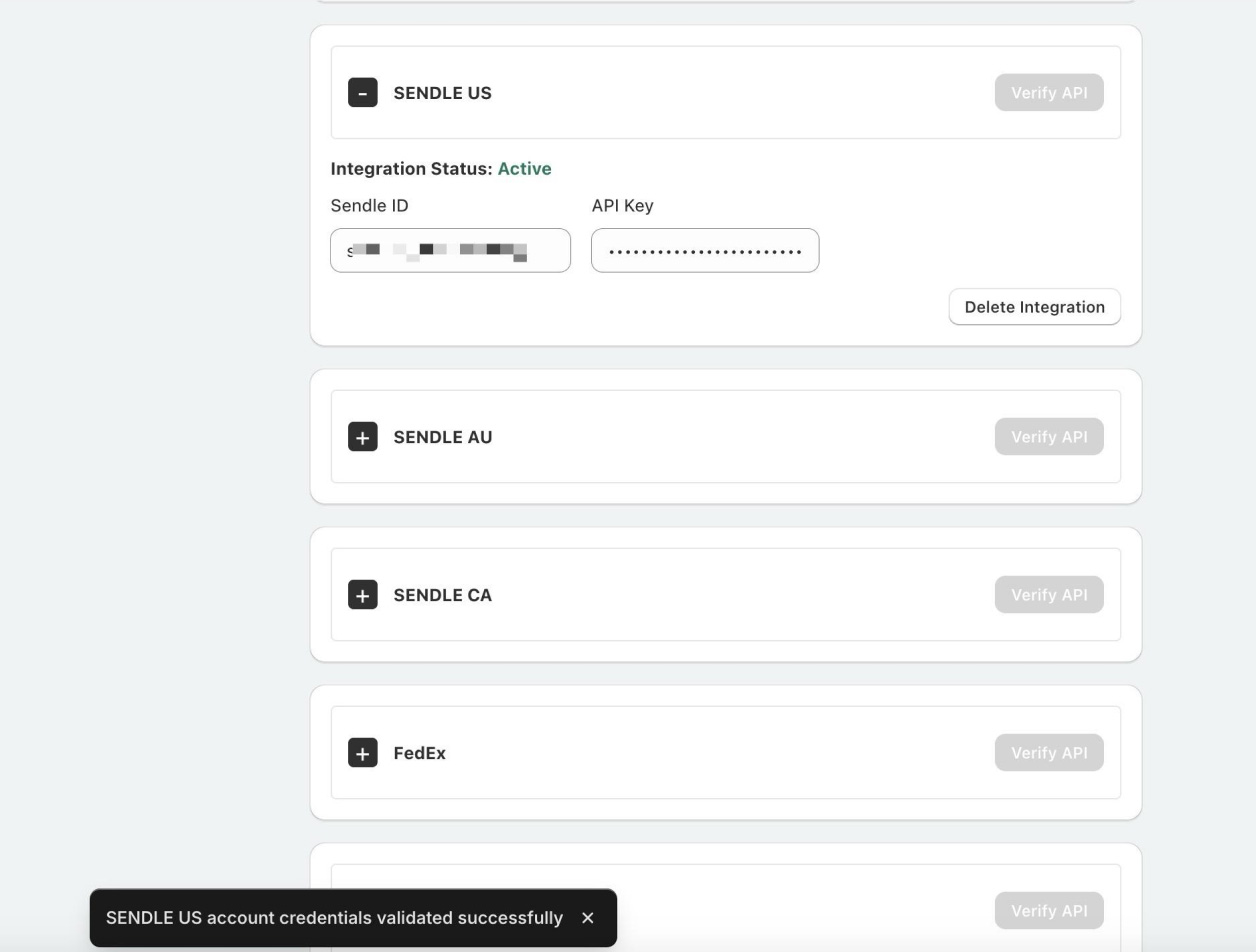 Set Up Sendle Rates