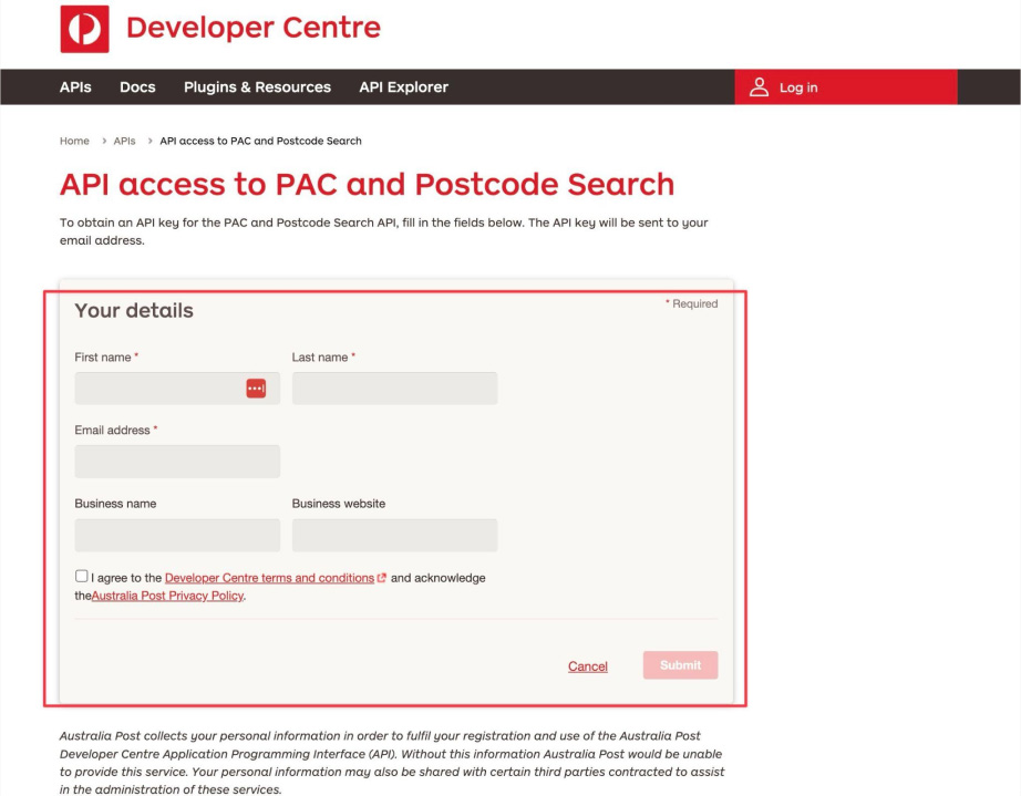 Set Up Australia Post PAC Rates