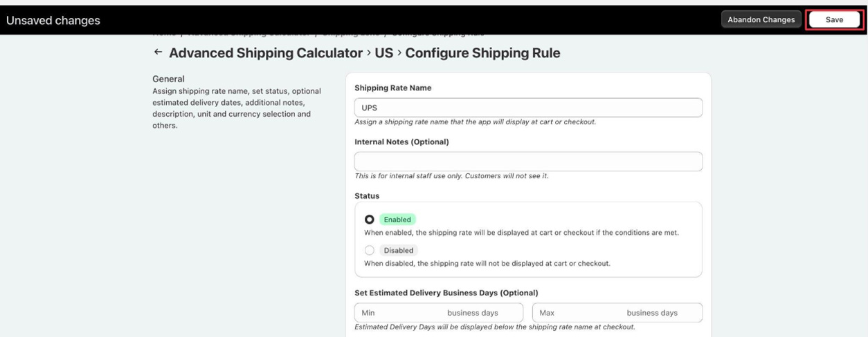 Set Up Australia Post PAC Rates