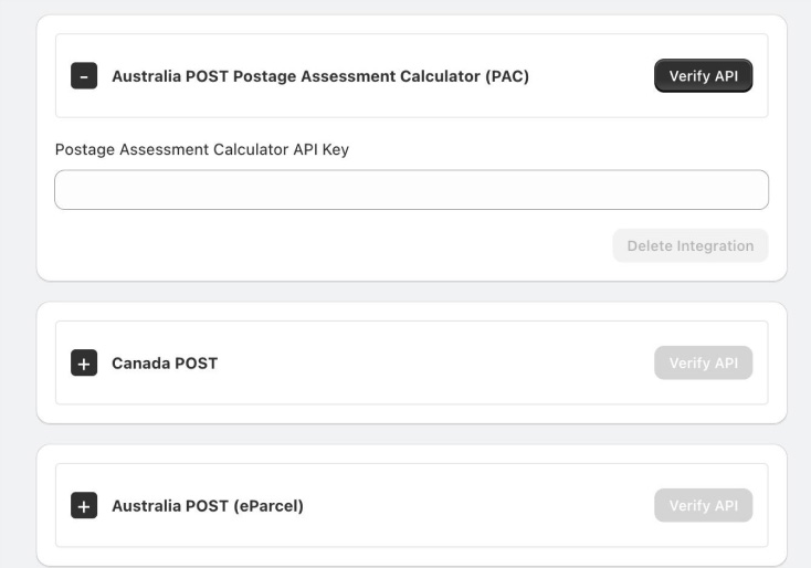 Set Up Australia Post PAC Rates