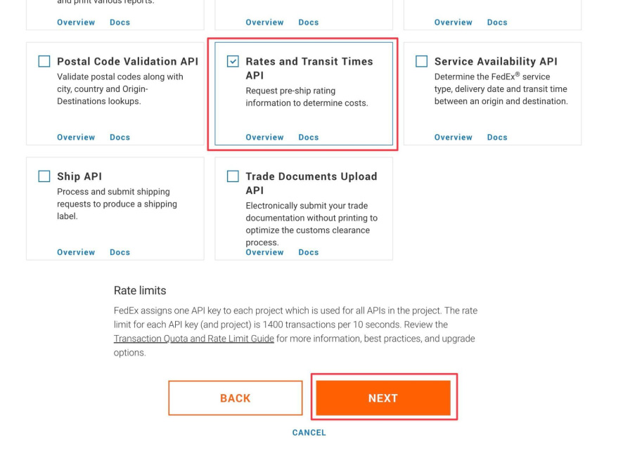 Set Up Fedex Rates