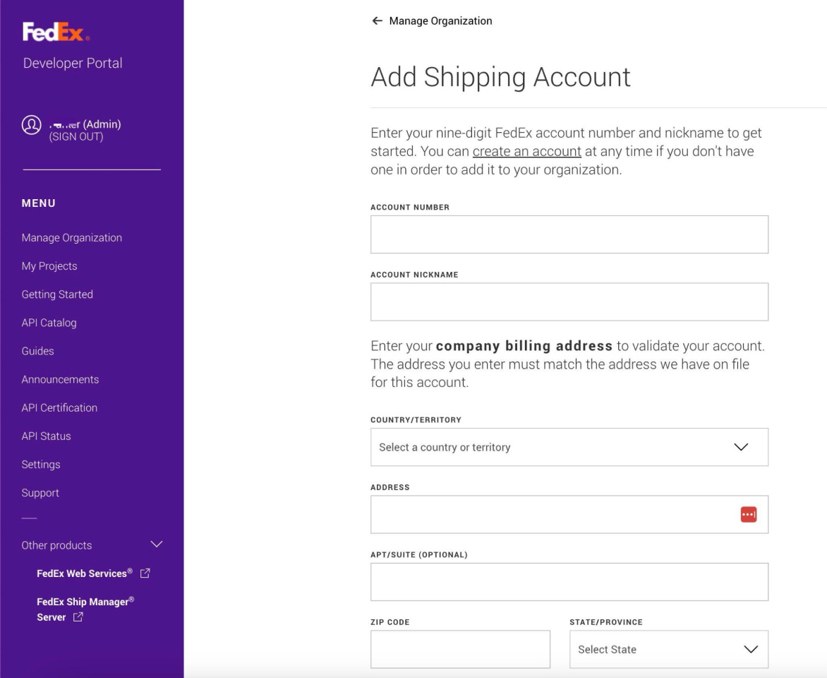 Set Up Fedex Rates